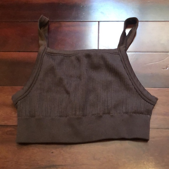 3 boathouse cropped tank tops. All size S. light grey, brown, and blueish grey. - Picture 3 of 4